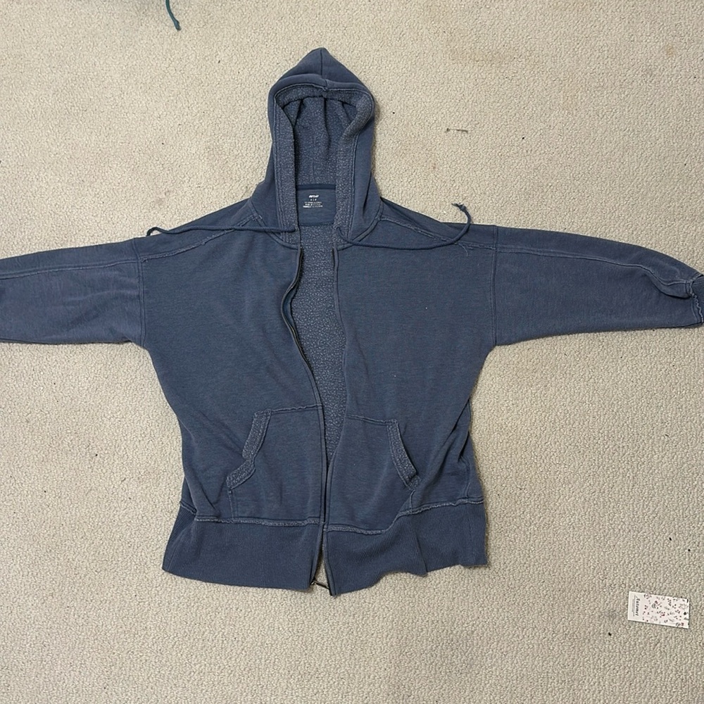 Aerie blue zip up jacket